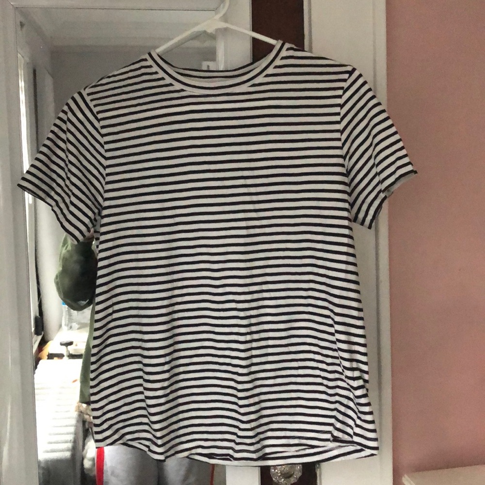 urban outfitters black and white striped t-shirt
